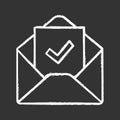 Email confirmation chalk icon