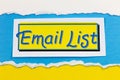 Email contact mailing list marketing internet computer mail communication