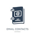 email contacts icon in trendy design style. email contacts icon isolated on white background. email contacts vector icon simple