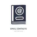 email contacts icon on white background. Simple element illustration from Business concept Royalty Free Stock Photo