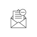 Email, delete, spam icon. Simple line, outline vector of information transfer icons for ui and ux, website or mobile application