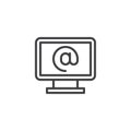 Email desktop outline icon