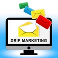 Email Drip Marketing Newsletter Outreach 2d Illustration