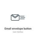 Email envelope button outline vector icon. Thin line black email envelope button icon, flat vector simple element illustration Royalty Free Stock Photo