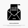 Email, Envelope, Greeting, Invitation, Mail solid Glyph Icon vector