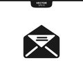 Email envelope icon vector illustration isolated on white background Royalty Free Stock Photo
