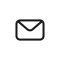 Email envelope icon vector illustration. line style Message or Mailbox Royalty Free Stock Photo