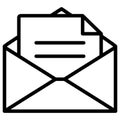 Email envelope Isolated Vector icon which can easily modify or edit Royalty Free Stock Photo