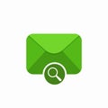 Email envelope letter magnifier mail search zoom icon