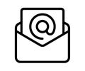 Email envelope letter single isolated icon with outline line style Royalty Free Stock Photo