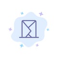Email, Envelope, Mail, Message, Sent Blue Icon on Abstract Cloud Background Royalty Free Stock Photo