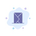 Email, Envelope, Mail, Message, Sent Blue Icon on Abstract Cloud Background Royalty Free Stock Photo