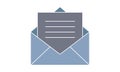 Email, envelope, open envelope, opened email icon. Illustration isolated for graphic and web design. Royalty Free Stock Photo