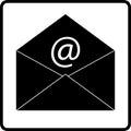 Email envelope sign Royalty Free Stock Photo