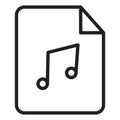 Email file IsolateMusic File Isolated Vector icon which can easily modify or editd Vector icon which can easily modify or edit Royalty Free Stock Photo