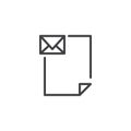 Email file outline icon
