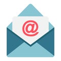 Email flat icon, envelope and website Royalty Free Stock Photo