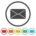 Email flat icon post sign Royalty Free Stock Photo