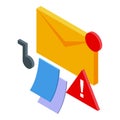 Email focus icon isometric vector. Balance concentration