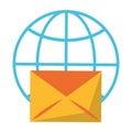 Email global shere symbol isolated