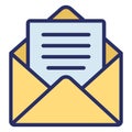 Email Glyph Style vector icon which can easily modify or edit