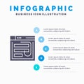 Email, Hack, Internet, Password, Phishing, Web, Website Solid Icon Infographics 5 Steps Presentation Background