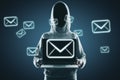 Email and hacking concept