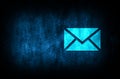 Email icon abstract blue background illustration digital texture design concept Royalty Free Stock Photo