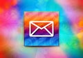 Email icon abstract colorful background bokeh design illustration