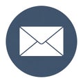 Email Icon on Blue Circle Royalty Free Stock Photo
