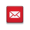 Email icon button vector