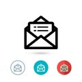 Email icon collection. Abstract sign and symbol for your website design. Vector illustration Royalty Free Stock Photo