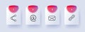 Email Icon. Communication, correspondence, digital messaging, inbox, electronic mail. Vector line icon for Business and