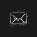 Sketch icon in black - Email Royalty Free Stock Photo