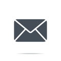 Email icon. Envelope Mail services. Contacts message send letter isolated flat