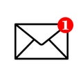 Email icon. Envelope Mail services. Contacts message send letter isolated flat.Vector illustration