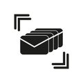 Email icon. Envelope Mail services. Vector illustration. EPS 10. Royalty Free Stock Photo