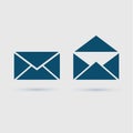 Email icon envelope, vector illustration Royalty Free Stock Photo