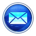 Email icon futuristic blue round button vector illustration Royalty Free Stock Photo