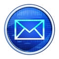 Email icon futuristic blue round button vector illustration Royalty Free Stock Photo