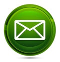 Email icon glassy green round button illustration Royalty Free Stock Photo