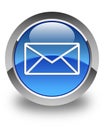 Email icon glossy blue round button Royalty Free Stock Photo