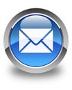 Email icon glossy blue round button Royalty Free Stock Photo