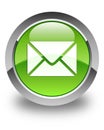 Email icon glossy green round button Royalty Free Stock Photo