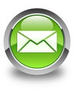 Email icon glossy green round button Royalty Free Stock Photo