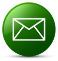 Email icon green round button Royalty Free Stock Photo