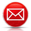 Email icon metallic grunge abstract red round button illustration