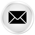 Email icon premium white round button Royalty Free Stock Photo