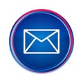 Email icon silky blue round button aqua design illustration Royalty Free Stock Photo