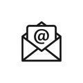 Email icon isolated on white background. Vector EPS 10 Royalty Free Stock Photo